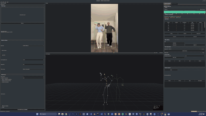 bodypipe: multi-person capture with identity tracking
